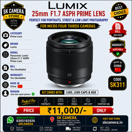 Panasonic Lumix 25mm F1.7 ASPH Prime lens SK311