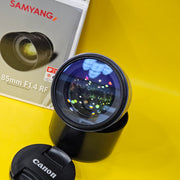 a) Samyang AF 85mm f/1.4 RF Lens for Canon RF Mount | Full-Frame Portrait Prime Lens