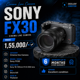 Sony FX30 Cinema Line + 18–105mm F4 G OSS Lens — AB15