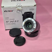 b) Viltrox AF 24mm F1.8 Z Full Frame Prime Lens for Nikon Z Mount Mirrorless Cameras | Ultra-Wide Aperture, STM Autofocus, Eye/Face Tracking, HD Nano Coating, Type-C Firmware Upgrade (Black) SK1002
