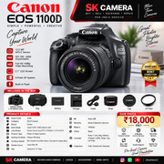 Pre-owned Canon EOS 1100D DSLR Camera + 18-55mm IS II lens AS08