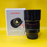 a) Samyang AF 85mm f/1.4 RF Lens for Canon RF Mount | Full-Frame Portrait Prime Lens