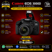 Canon EOS 3000D DSLR Camera with Canon EF-S 18-55mm Lens | 18MP APS-C Sensor | Full HD | SK421