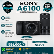 Sony alpha 6100 with E PZ 16-50mm F3.5-5.6 OSS lens & E 55-210mm F4.5-6.3 OSS lens SK299